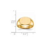 14K 12.5x9.5mm Open Back Signet Ring view