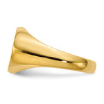14K 16.0x12.0mm Open Back Mens Signet Ring view