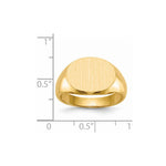 14K 16.0x12.0mm Open Back Mens Signet Ring view