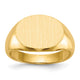 10K 16.0x12.0mm Open Back Mens Signet Ring