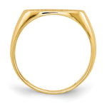 14K 13.0x7.0mm Closed Back Signet Ring view