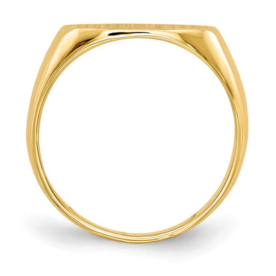 14K 13.0x7.0mm Closed Back Signet Ring