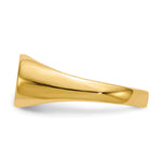 14K 13.0x7.0mm Closed Back Signet Ring view