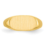 14K 13.0x7.0mm Closed Back Signet Ring view