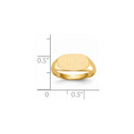 14K 13.0x7.0mm Closed Back Signet Ring view