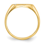 14K 11.0x6.5mm Diamond Open Back Signet Ring view