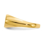 14K 11.0x6.5mm Diamond Open Back Signet Ring view