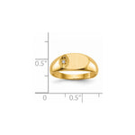 14K 11.0x6.5mm Diamond Open Back Signet Ring view