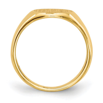 14K 8.5x8. Closed Back Child's Signet Ring