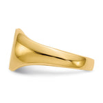 14K 8.5x8. Closed Back Child's Signet Ring view