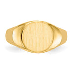 14K 8.5x8. Closed Back Child's Signet Ring view