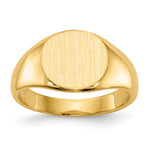 14K 8.5x8. Closed Back Child's Signet Ring view
