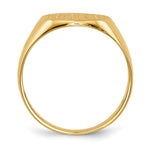 14K 10.5x11.0mm Closed Back Signet Ring view