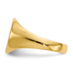 14K 10.5x11.0mm Closed Back Signet Ring view
