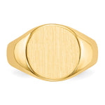 14K 10.5x11.0mm Closed Back Signet Ring view