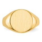 14K 11.5x12.0mm Closed Back Signet Ring view