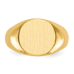 14K 13.5x12.5mm Closed Back Mens Signet Ring view