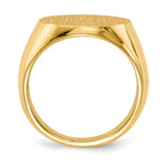 14K 15.5x15.0mm Closed Back Signet Ring view