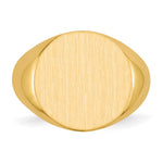 14K 15.5x15.0mm Closed Back Signet Ring view