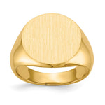 14K 15.5x15.0mm Closed Back Signet Ring view
