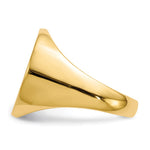 14K 18.0x17.5mm Closed Back Mens Signet Ring view