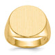 14K 18.0x17.5mm Closed Back Mens Signet Ring