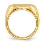 14K 18.0x18.0mm Closed Back Mens Signet Ring view