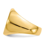 14K 18.0x18.0mm Closed Back Mens Signet Ring view