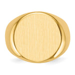 14K 18.0x18.0mm Closed Back Mens Signet Ring view