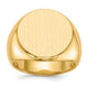 14K 18.0x18.0mm Closed Back Mens Signet Ring