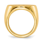 14K 21.0x21.5mm Closed Back Mens Signet Ring view