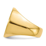 14K 21.0x21.5mm Closed Back Mens Signet Ring view
