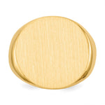 14K 21.0x21.5mm Closed Back Mens Signet Ring view
