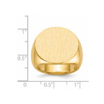 14K 21.0x21.5mm Closed Back Mens Signet Ring view