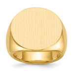 14K 21.0x21.5mm Closed Back Mens Signet Ring view