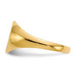 14K 9.5x10.0mm Open Back Signet Ring view