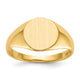 14K 9.5x10.0mm Open Back Signet Ring