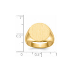 14K 15.5x15.0mm Open Back Signet Ring view