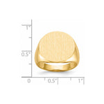 14K 18.0x17.5mm Open Back Mens Signet Ring view