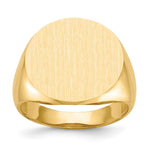 14K 18.0x17.5mm Open Back Mens Signet Ring view