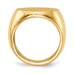 14K 18.0x18.0mm Open Back Mens Signet Ring view