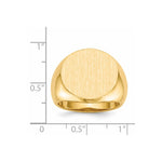 14K 18.0x18.0mm Open Back Mens Signet Ring view
