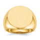 14K 18.0x18.0mm Open Back Mens Signet Ring