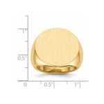14K 21.0x21.5mm Open Back Mens Signet Ring view