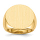 14K 21.0x21.5mm Open Back Mens Signet Ring