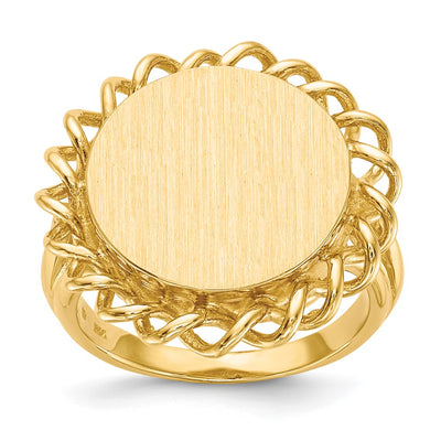 14K gold signet ring
