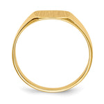 14K 9.0x8.5mm Closed Back Signet Ring view
