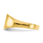14K 9.0x8.5mm Closed Back Signet Ring view