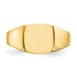 14K 9.0x8.5mm Closed Back Signet Ring view