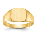 14K 9.0x8.5mm Closed Back Signet Ring view